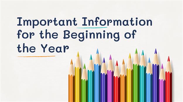 PLE Beginning of the Year Information - Pine Lane Elementary School